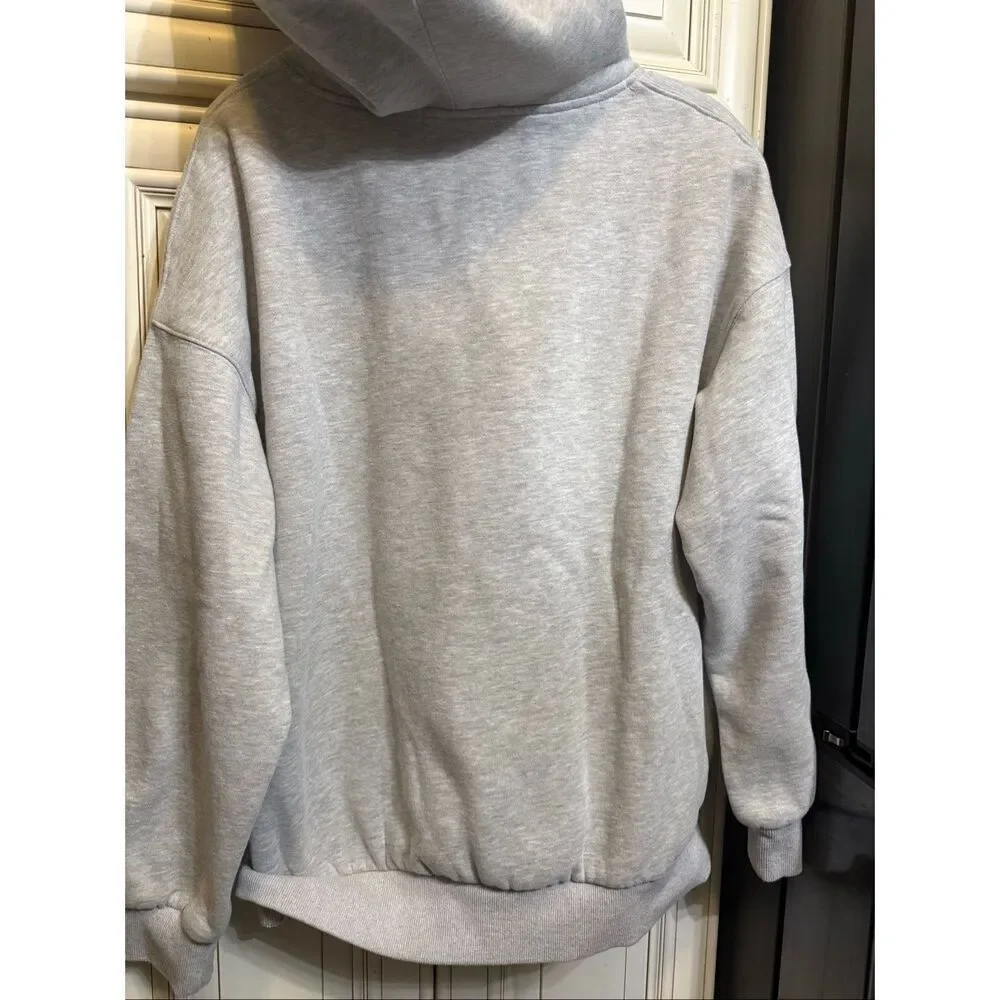 EFan Men's Heather Kangaroo Pocket Pullover Hoodie Sweatshirt Gray Medium